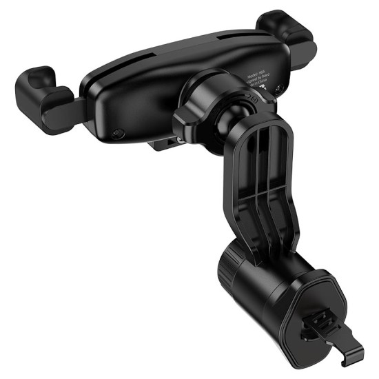 Suport Auto Telefon Hoco H66, Gravity, Prindere Ventilatie, Rotire 360, Compatibil Universal, Negru